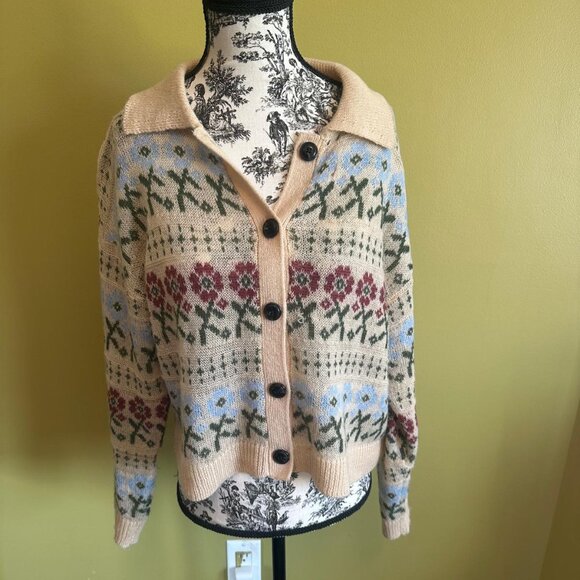 RECLAIMED VINTAGE PL KNIT CARDIGAN - Picture 1 of 8
